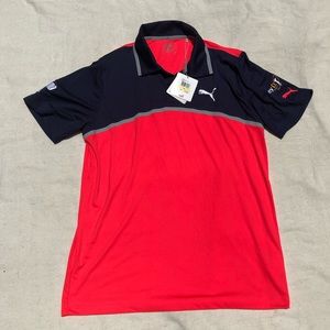 Puma Mens Short Sleeve Golf Polo Shirt Sz M